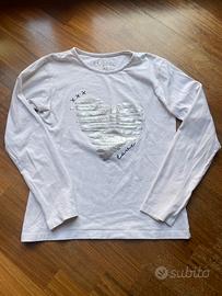 Maglia  Losan 10 anni bambina cuore glitter