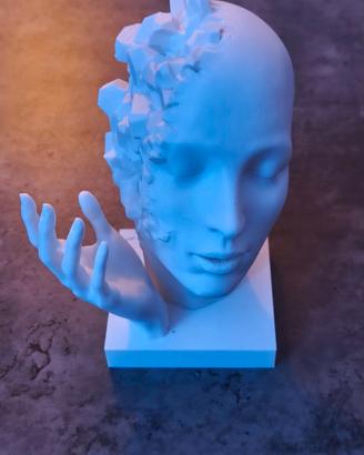 Scultura Moderna Surrealista - Volto Frammentato 