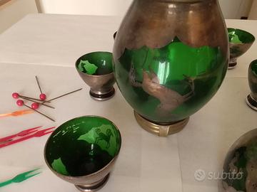 Set vintage anni '50 macedonia/punch vetro
