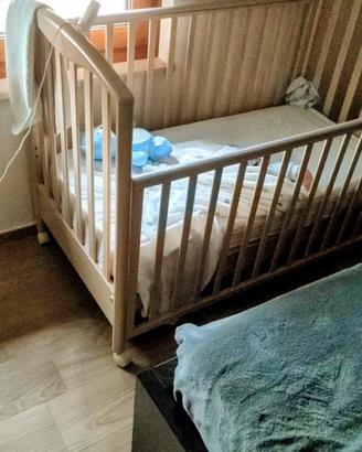 lettino neonato pali con materasso letto bambino .