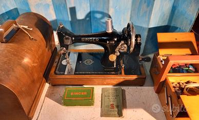 Macchina da cucire a manovella Singer 128 del 1936