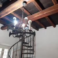 Lampadario e applic ferro
