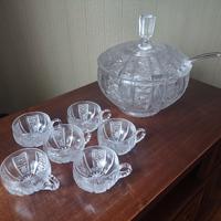 Set macedonia in cristallo stile vintage 