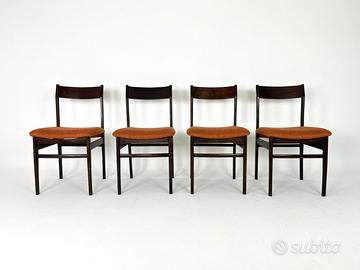 Set 4 sedie vintage legno