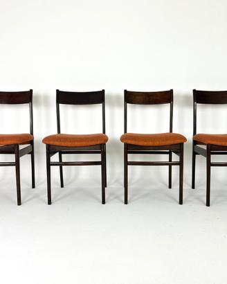 Set 4 sedie vintage legno