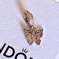 Charm pandora farfalla pendente in pave