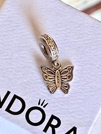 Charm pandora farfalla pendente in pave