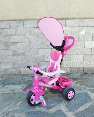 Triciclo con maniglia bambina Feber