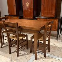 Credenza anni 50 - tavolo  allungabile e 8 sedie