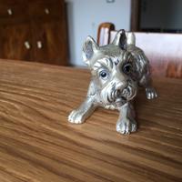 Cane Scotty o Fox Terrier miniatura in peltro