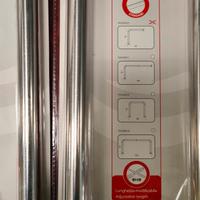 Asta doccia angolare e tenda