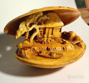 arte giapponese diorama celluloide conchiglia
