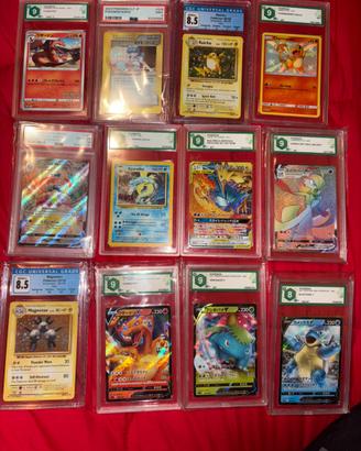 Carte pokemon gradate e raw