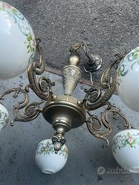 Splendido Lampadario vintage anni 60 - 5 luci