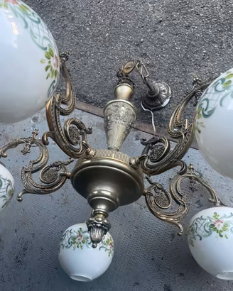 Splendido Lampadario vintage anni 60 - 5 luci