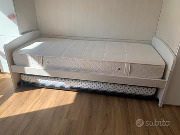 Letto completo materasso con lettino estraibile
