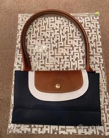 Borsa Longchamp Navy Blue Tote - Taglia L