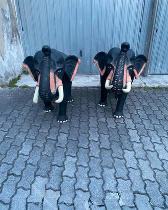 Coppia di Statue Elefante Grandi in Fibra - Origin