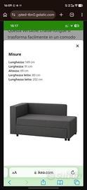 Divano letto singolo contenitore