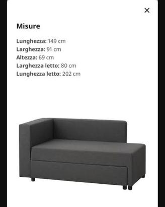 Divano letto singolo contenitore