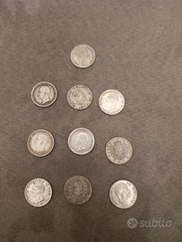 lotto 10 monete argento 