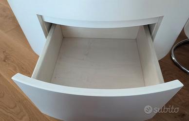 Coppia comodini Misuraemme Nuba bianco opaco