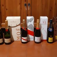 Stock bottiglie champagne bollicine da collezione