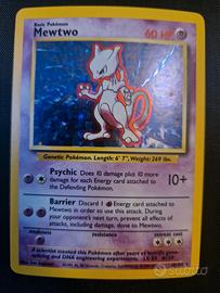 carta pokemon Mewtwo holo set base inglese NM
