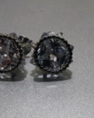 Orecchini d’acciaio per donna con cristallo