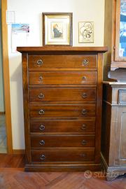 settimino in legno noce stile "arte povera".