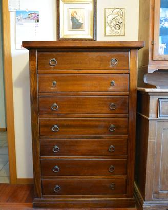 settimino in legno noce stile "arte povera".