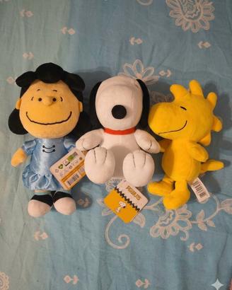 Lotto Peluche Peanuts Nuovi-Snoopy, Lucy, Woodst, 