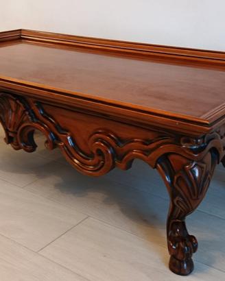 Tavolino da salotto classico in legno di noce mass