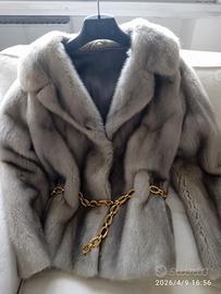 pelliccia di visone grigio zaffiro 