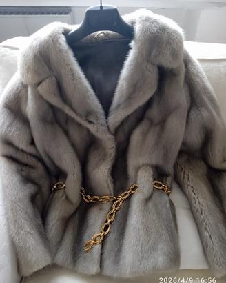 pelliccia di visone grigio zaffiro 