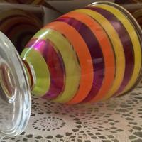 Servizio 6 coppe grandi di vetro colorato