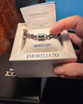 Bracciale uomo Morellato in acciaio con DIAMANTE
