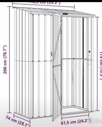 box in metallo zincato 
