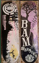 Bam Margera Set x2 Element Skateboard 1 firmato