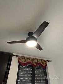 Lampada ventilatore di legno