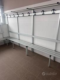 Panche da spogliatoio in alluminio