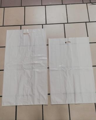 Shopper borsa sacco bianco in polietilene