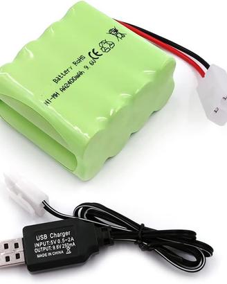 Batteria Ricaricabile 9.6V 2400mAh NiMH Tamiya RC