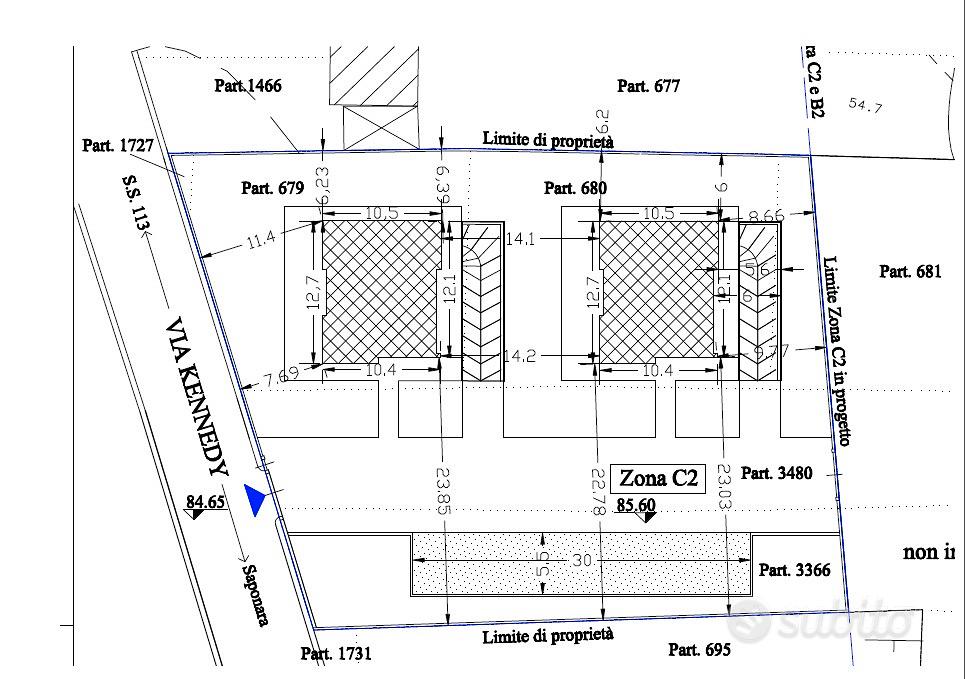 Terreno Edificabile Loc.Cavaliere-Saponara - Vista 2