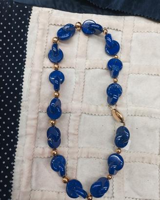 collana di lapislazzuli e oro 18 karati
