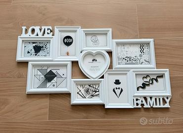 Cornice multipla portafoto bianca “LOVE & FAMILY”
