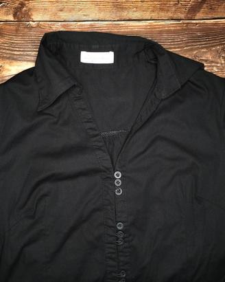 Camicia nera stretch S&charm – taglia L – dettagli