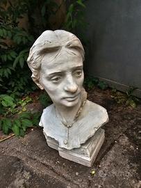 busto scultoreo in gesso fine '800 inizi '900 firm
