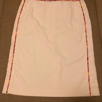 Gonna tubino elasticizzata bianca