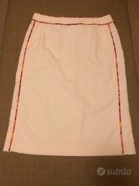 Gonna tubino elasticizzata bianca